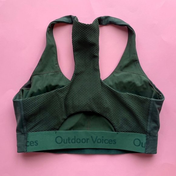 Outdoor Voices Doing Things bra crop top sports small heather green evergreen - Picture 6 of 6